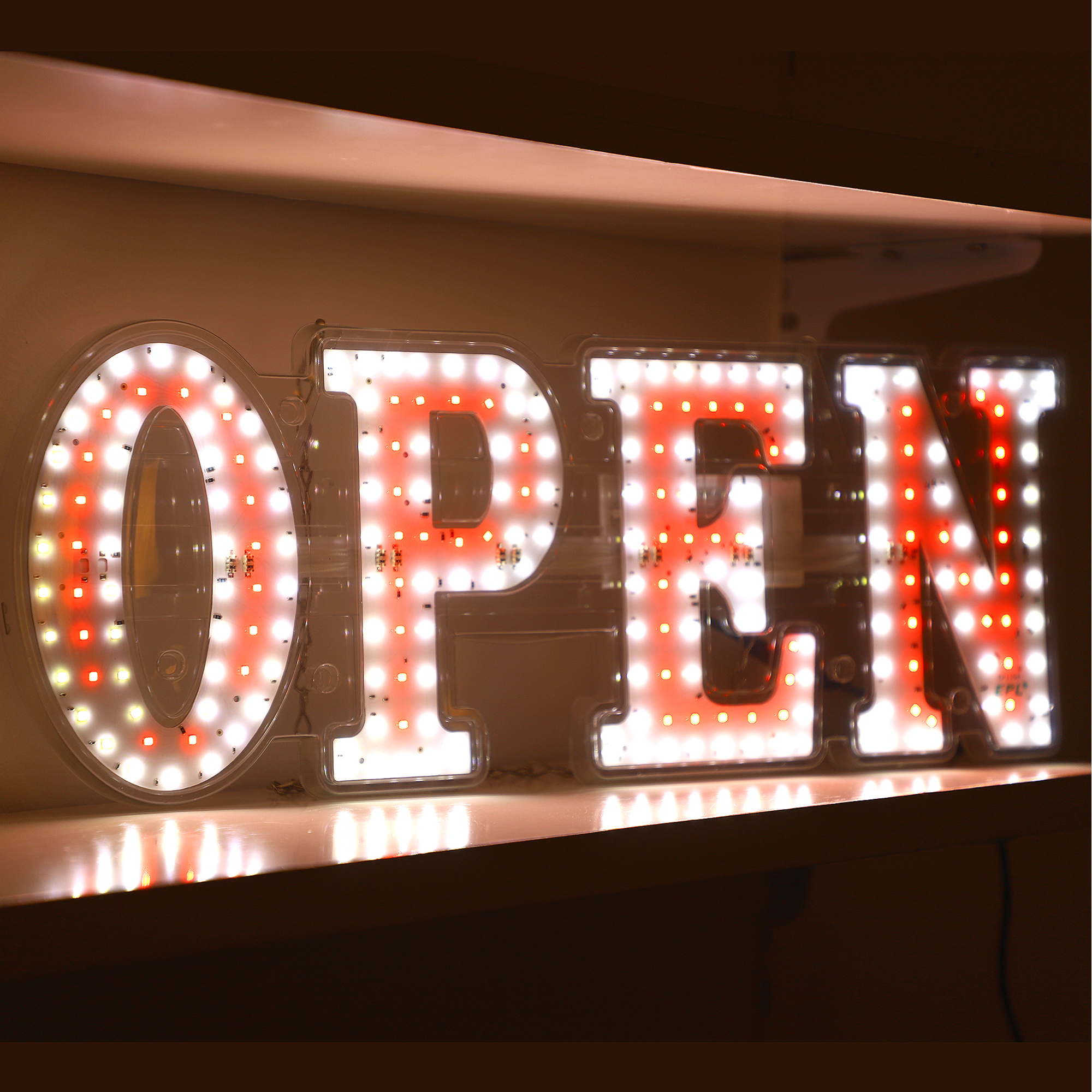 LED BIS OPEN SIGN Red Color Small Size L30 x H10 in