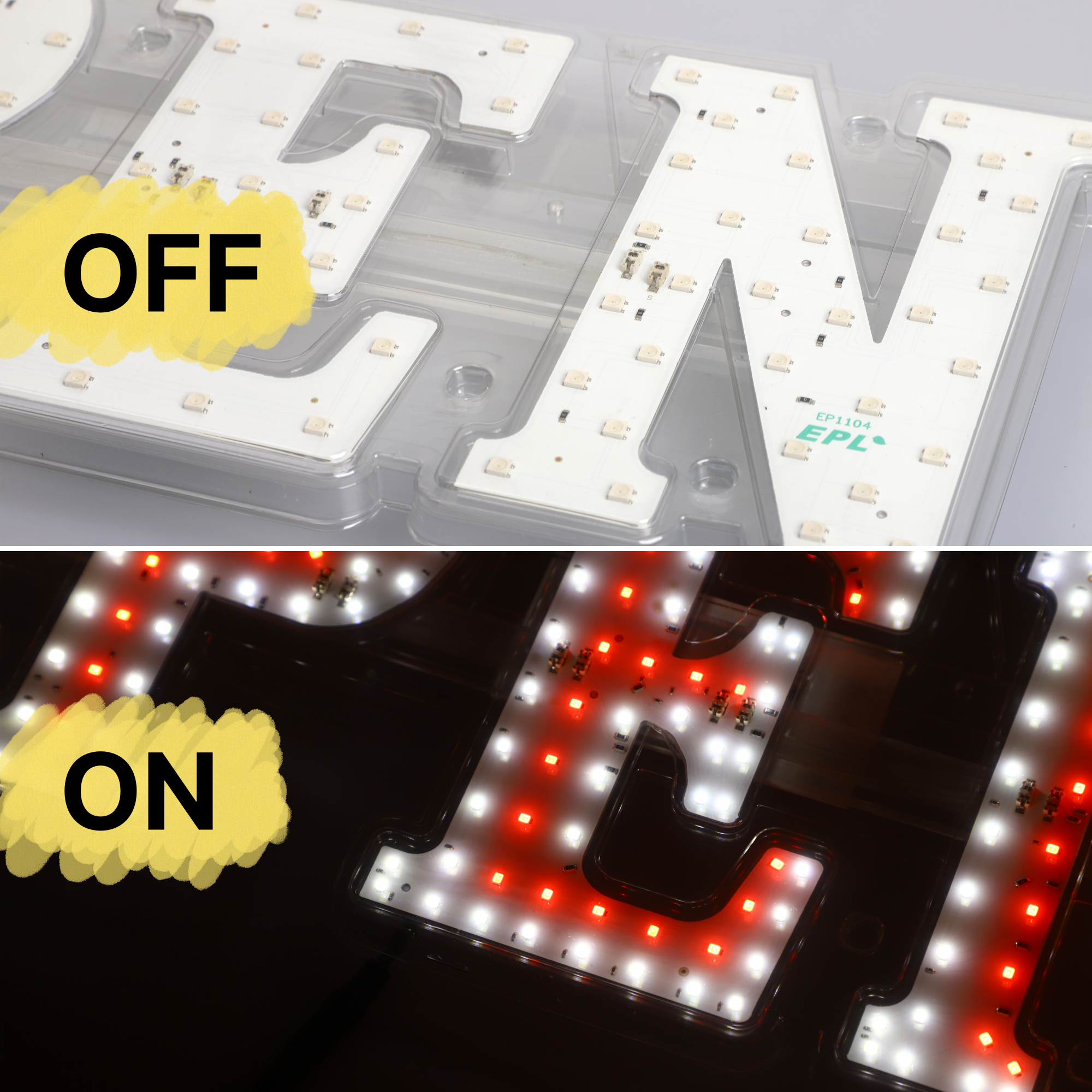 LED BIS OPEN SIGN Red Color Small Size L30 x H10 in