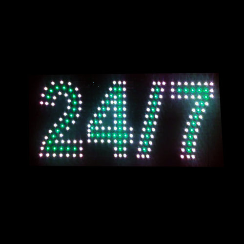 LED BIS 24/7 SIGN Green Color L20 x H9 in