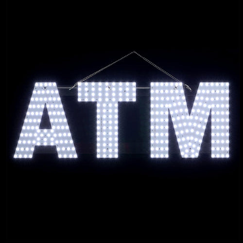 LED BIS ATM SIGN White Color L15 x H7 in