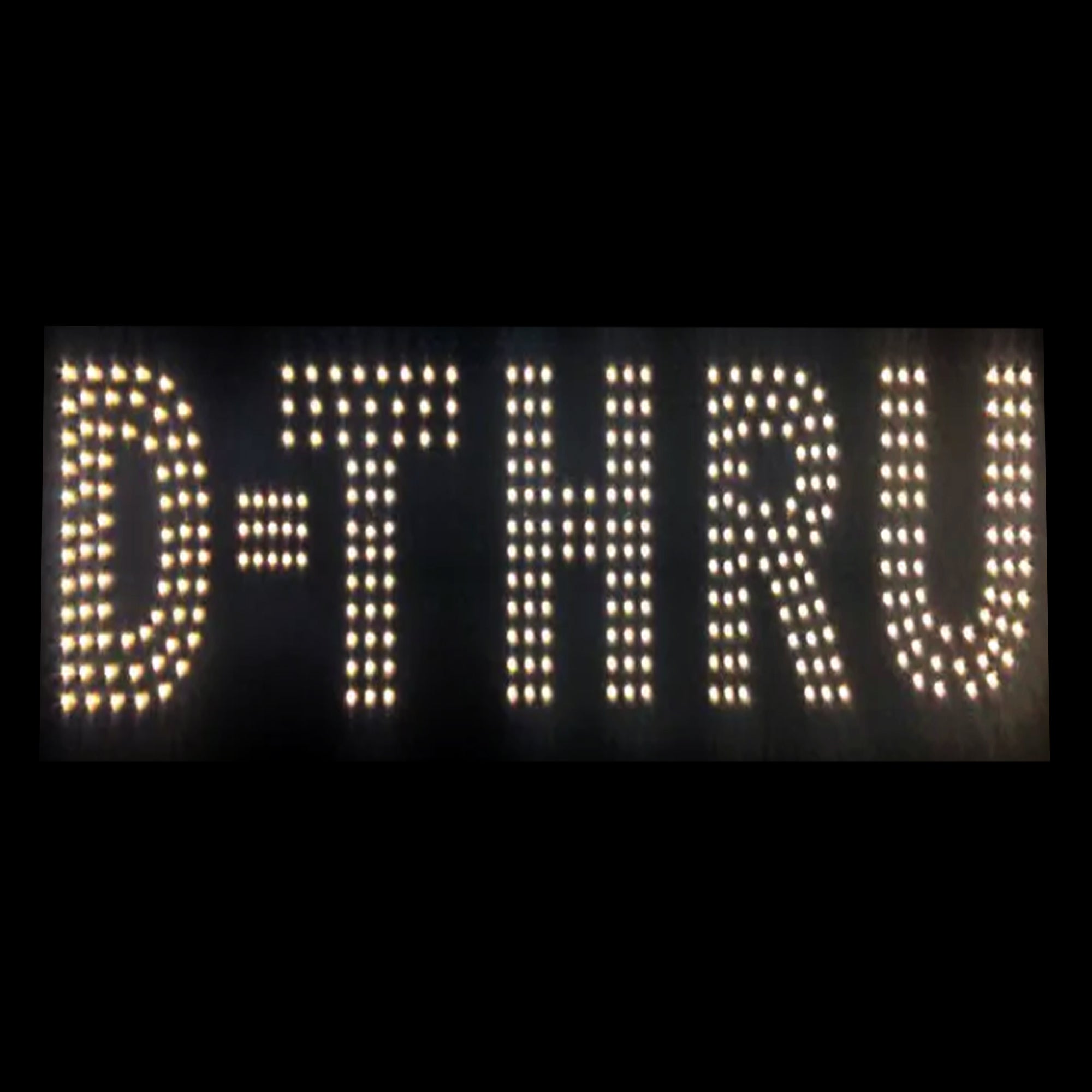 LED BIS D-THRU SIGN White Color L28 x H7 in