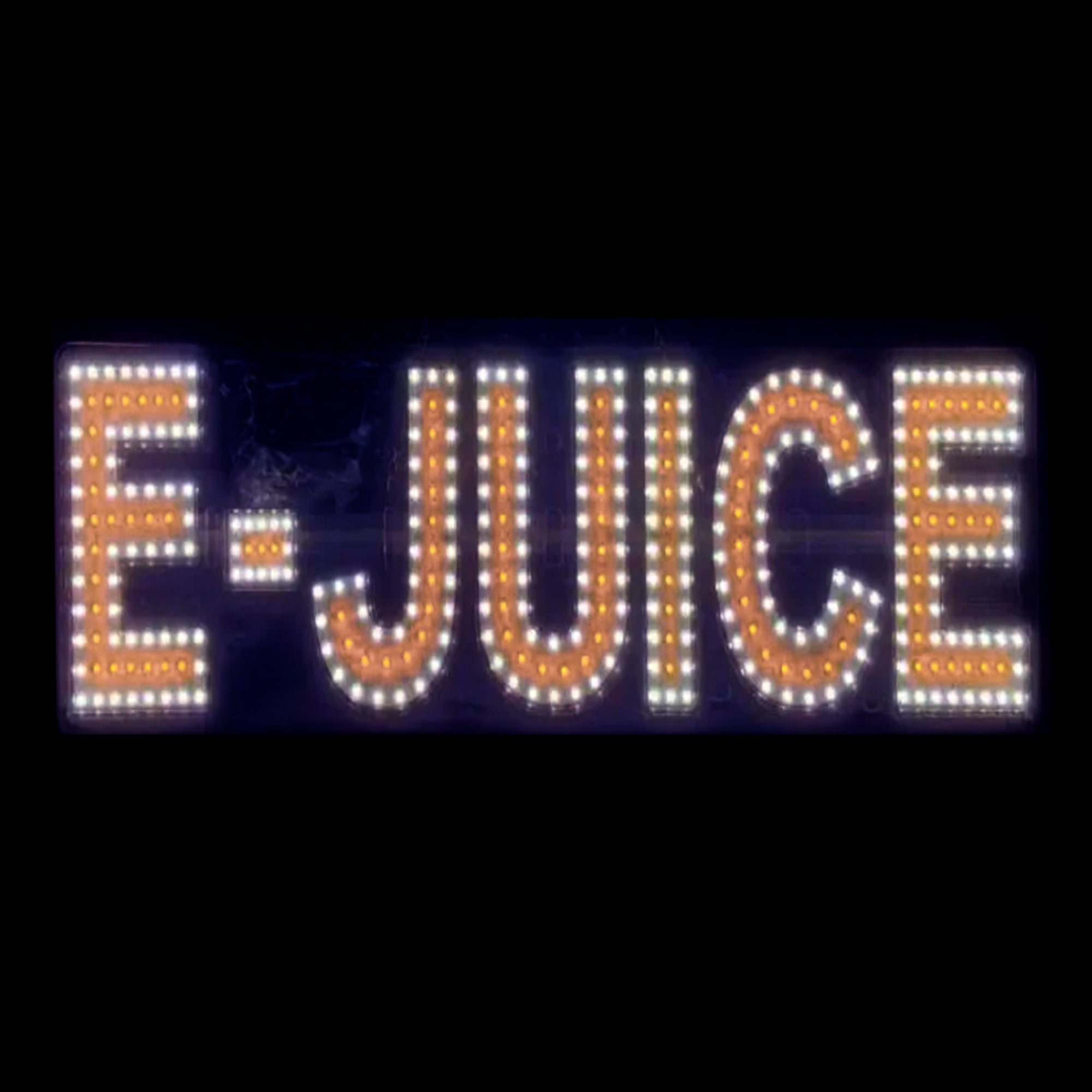 LED BIS E-JUICE SIGN Yellow Color L30 x H8 in