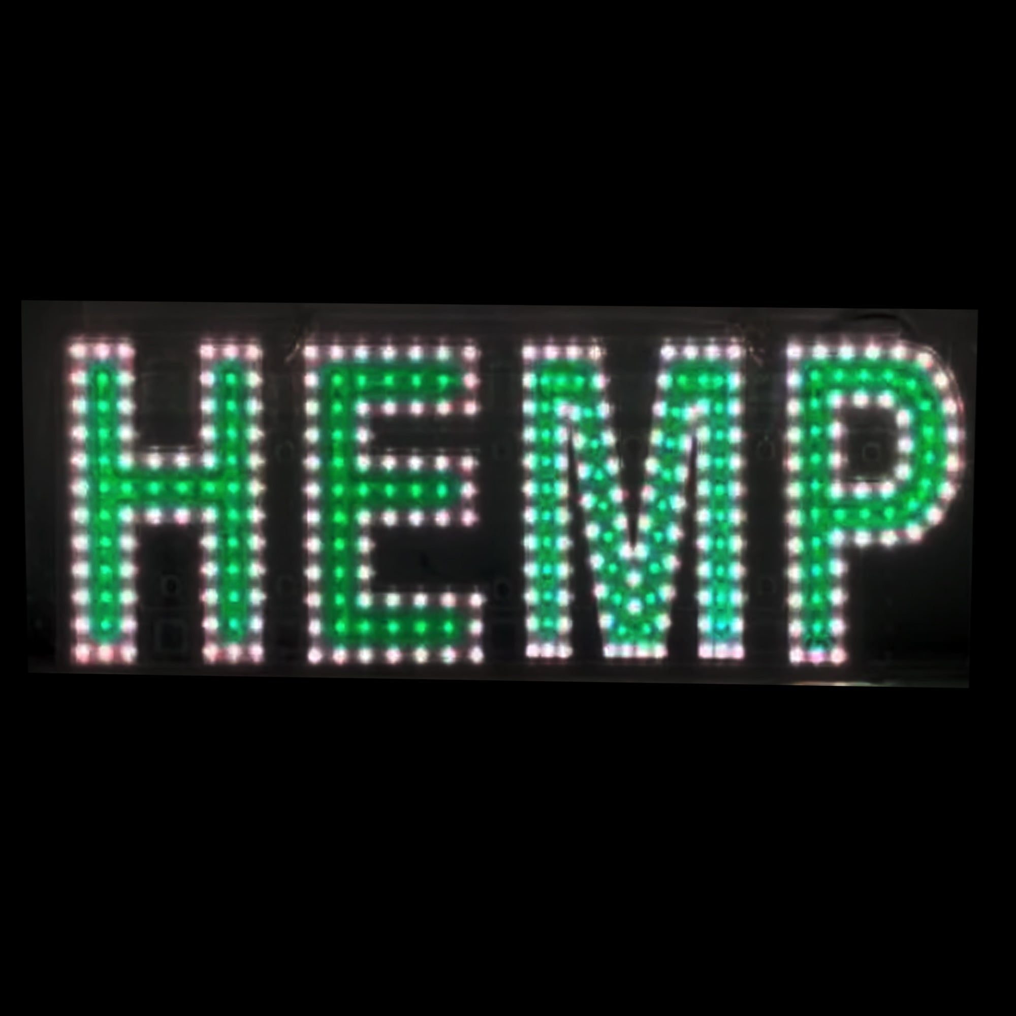 LED BIS HEMP SIGN Green Color L24 x H8 in