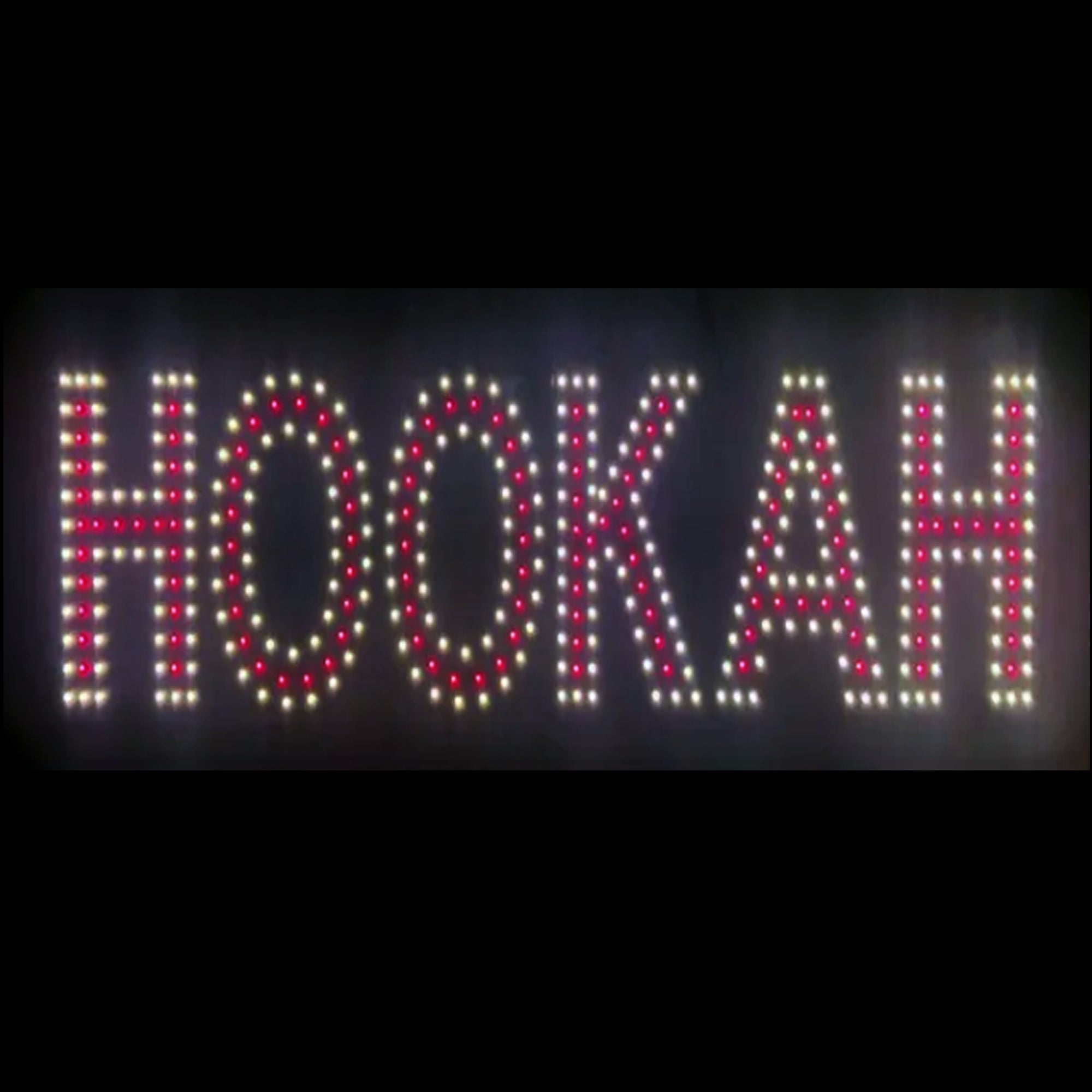 LED BIS HOOKAH SIGN Red Color L30 x H8 in