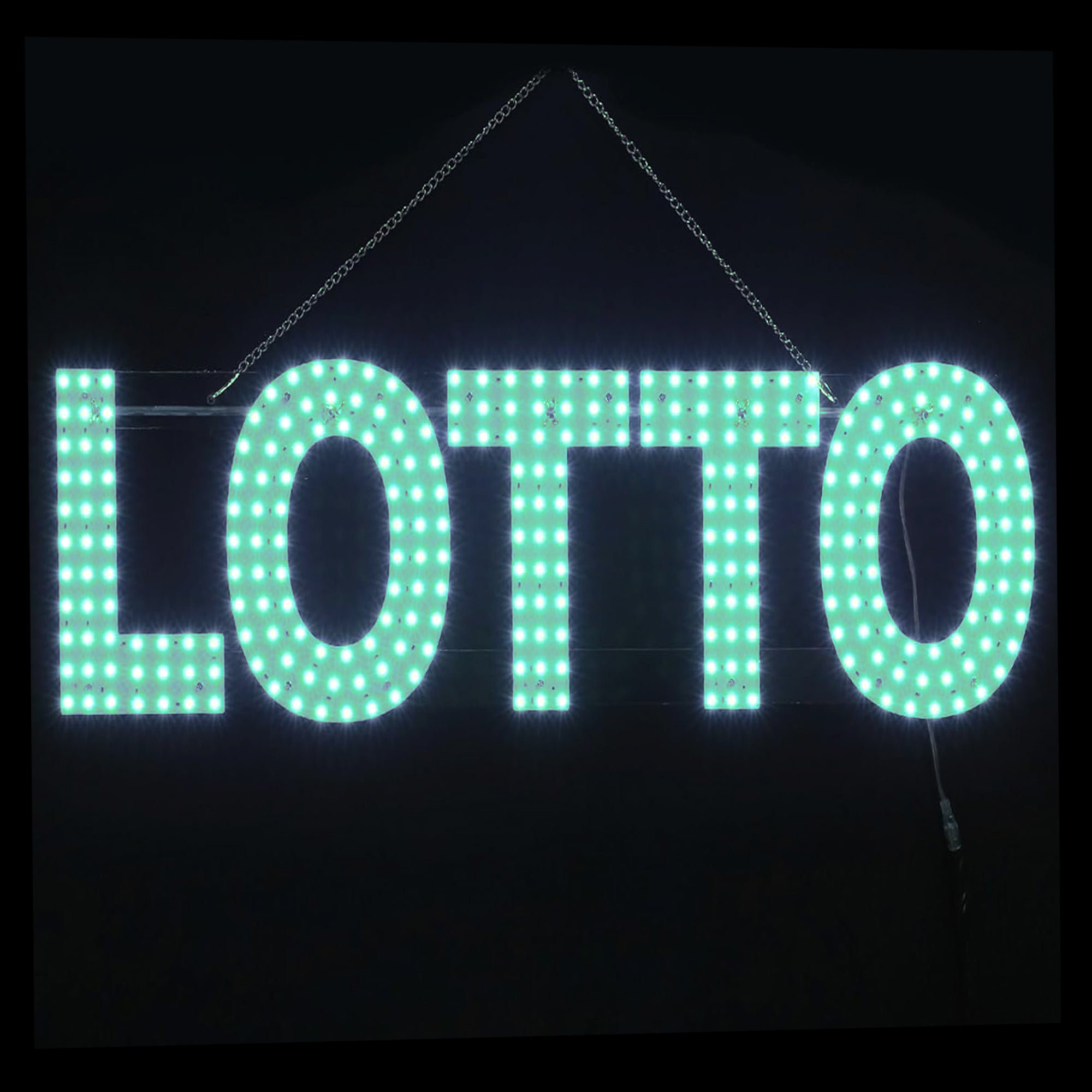 LED BIS LOTTO SIGN Green Color L30 x H9 in