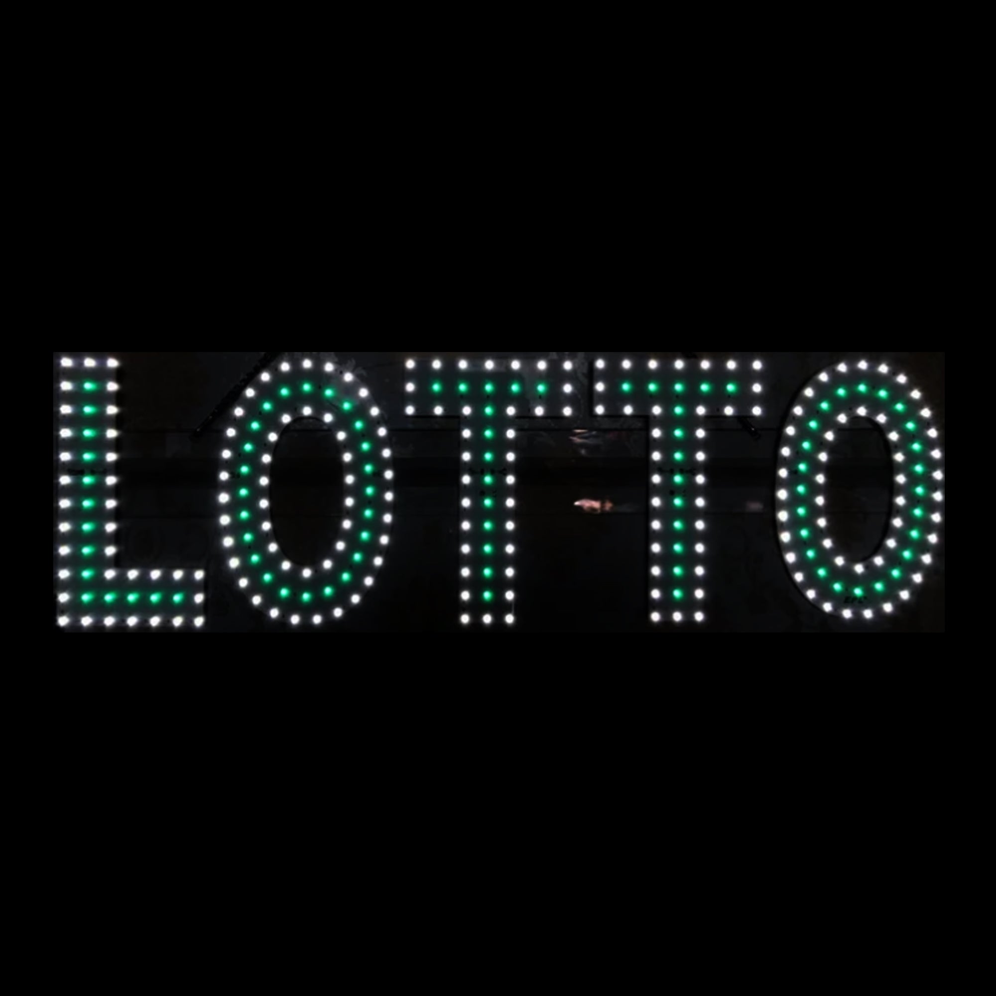LED BIS LOTTO SIGN Green Color L30 x H9 in