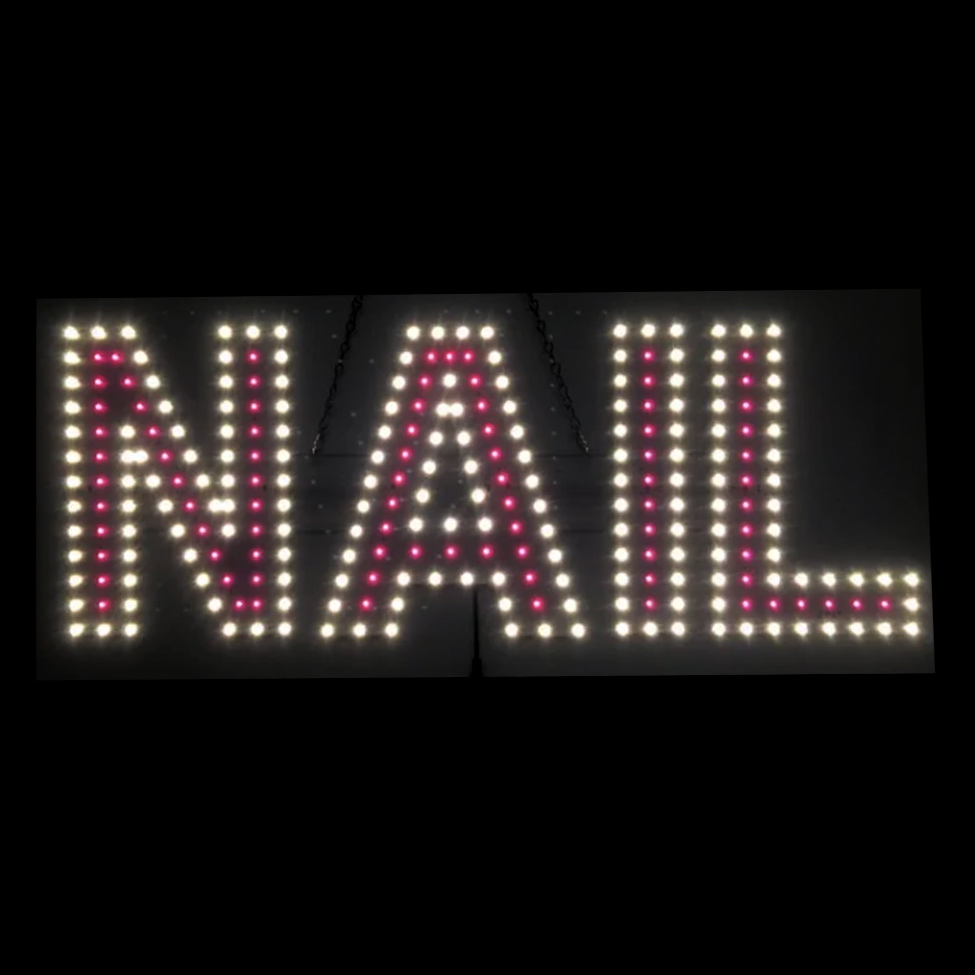 LED BIS NAIL SIGN Red Color L28 x H10 in