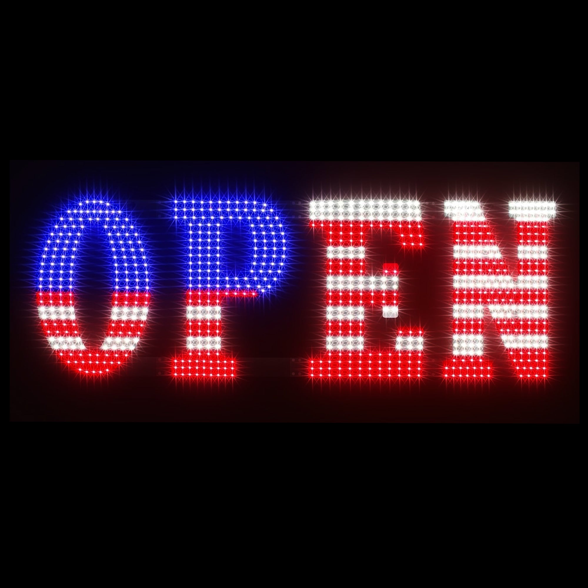 LED BIS OPEN SIGN US FLAG 1 Generation Classic on-off