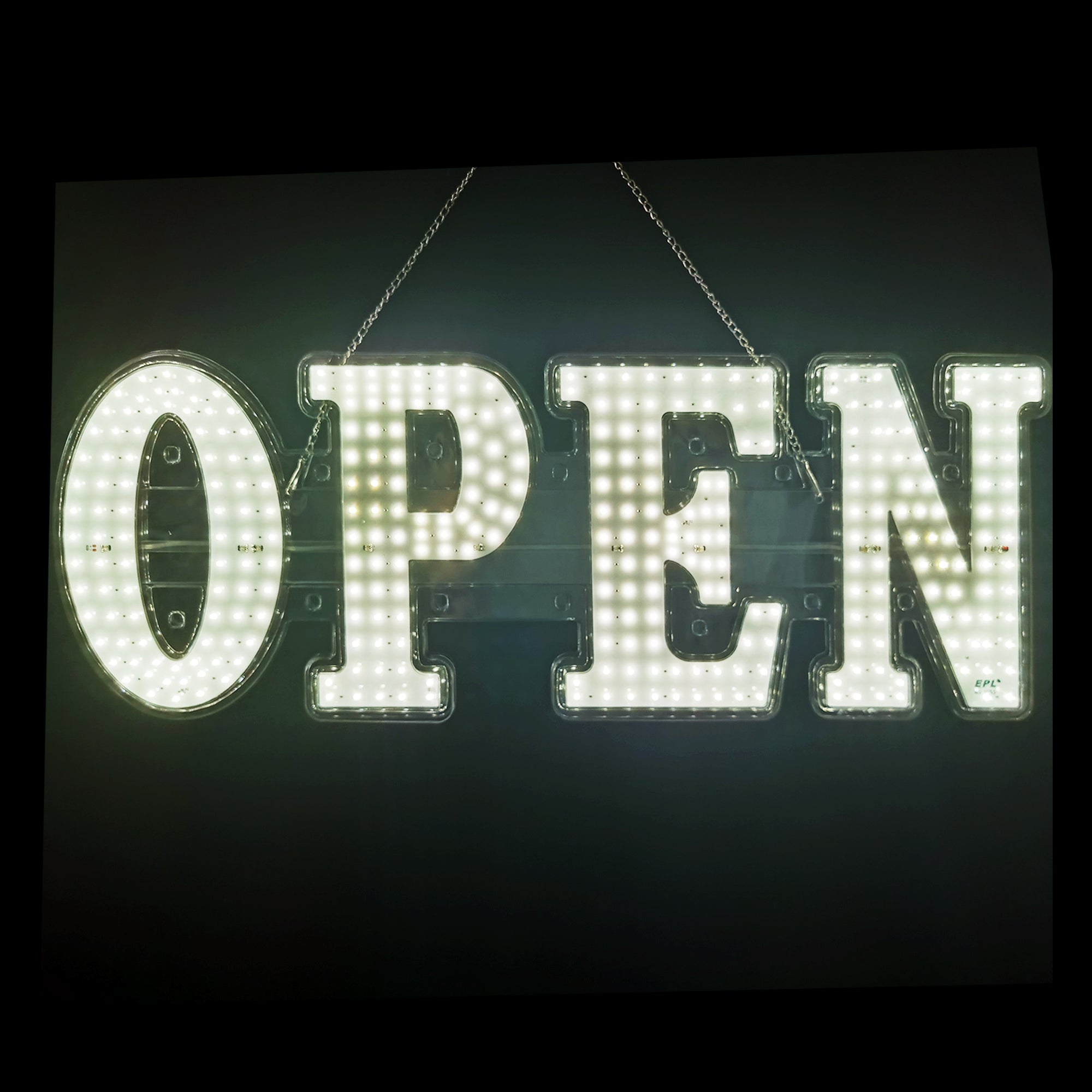 LED BIS OPEN SIGN Warm White Color Small Size L30 x H10 in