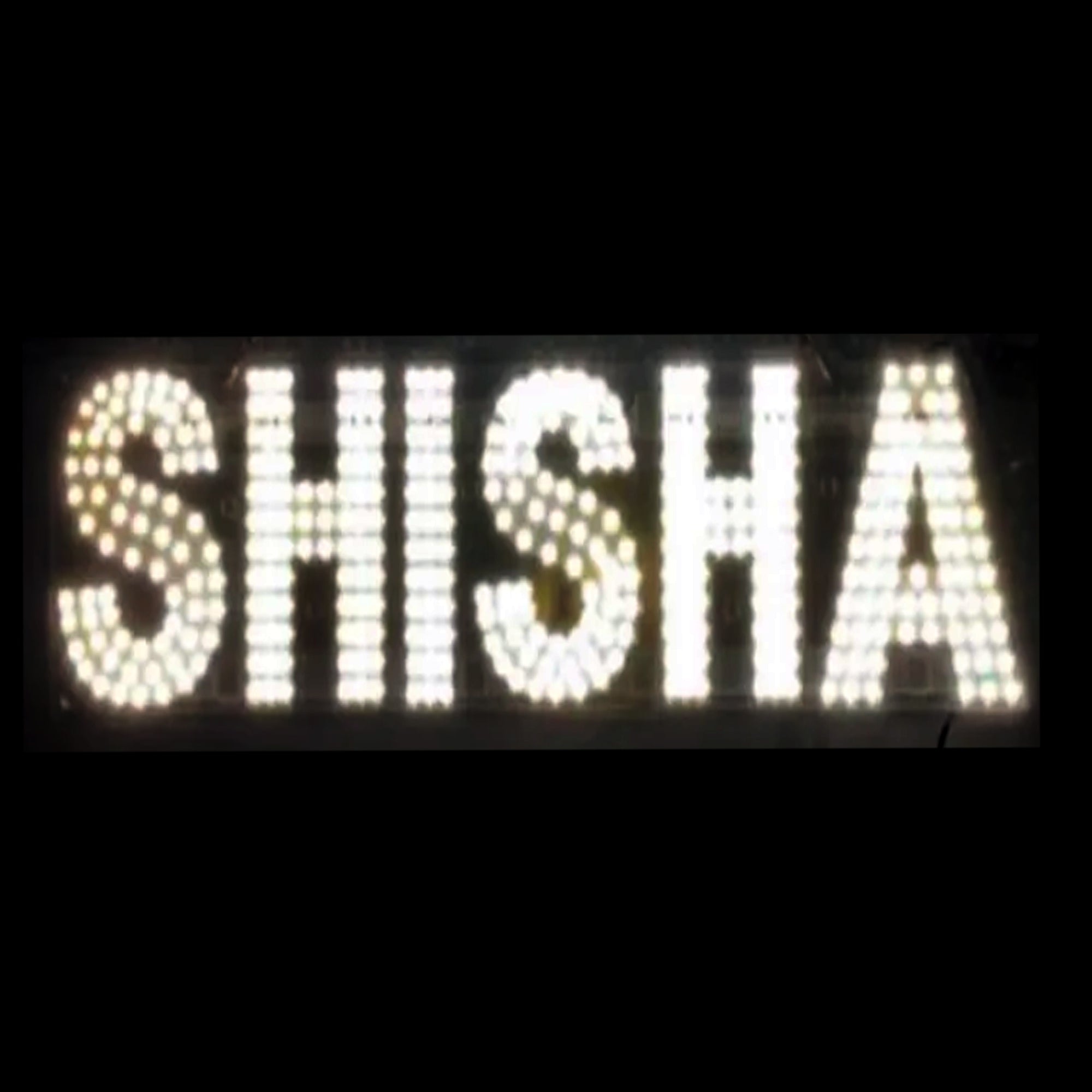 LED BIS SHISHA SIGN White Color L30 x H8 in