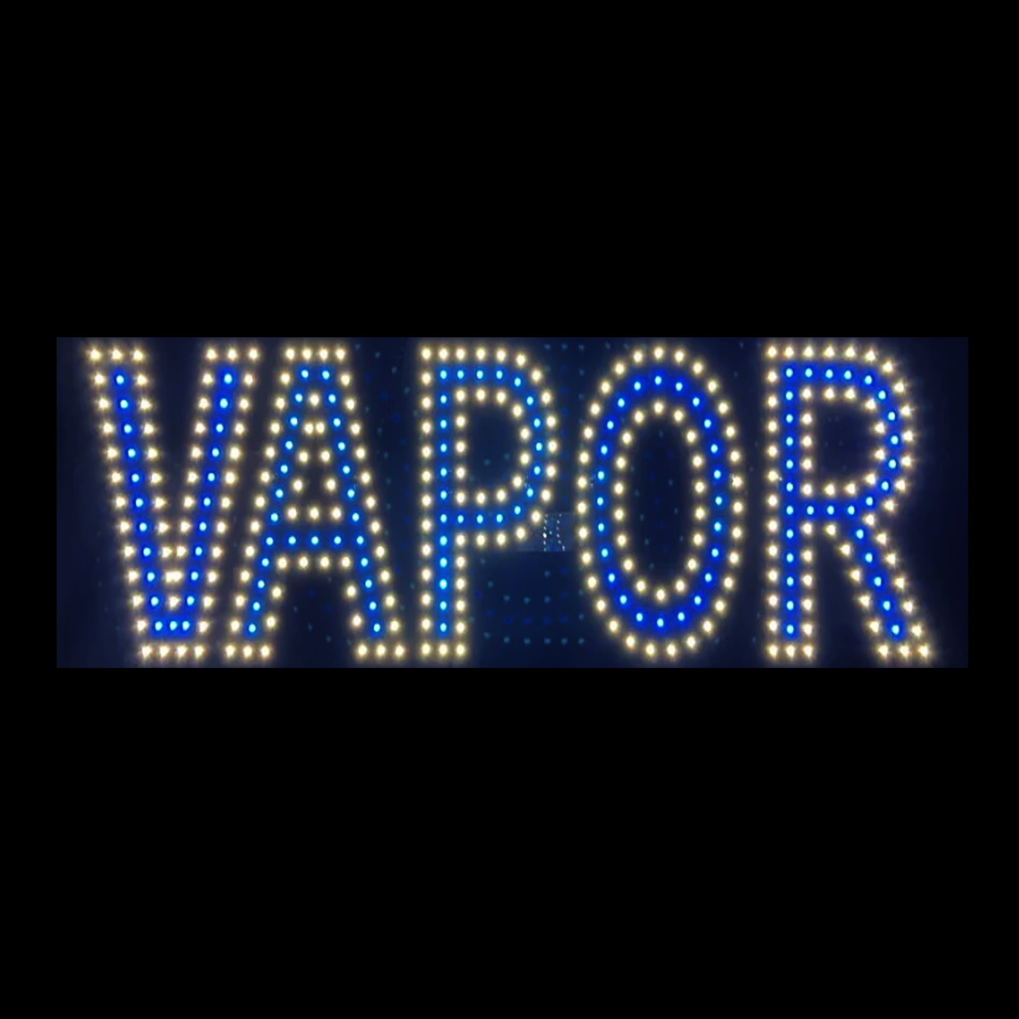 LED BIS VAPOR SIGN Blue Color L30 x H9 in