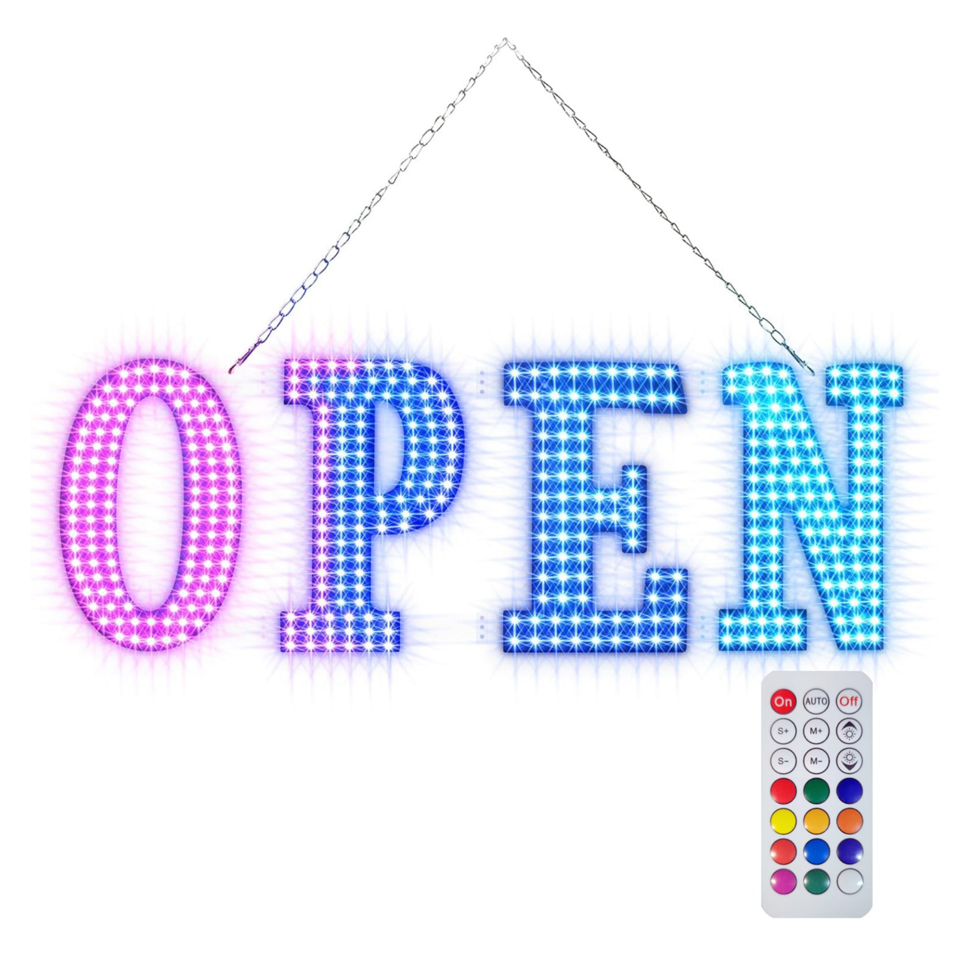 LED BIS OPEN SIGN 4G RGBW Color Changeable with Wave effect