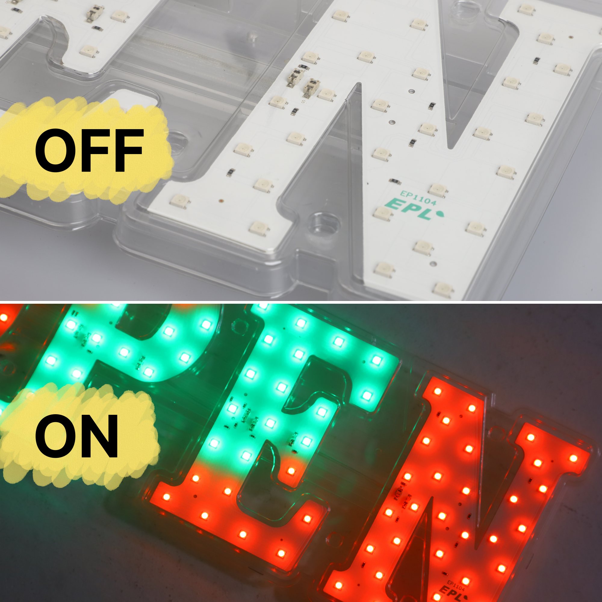 LED BIS OPEN SIGN 4G RGBW Color Changeable with Wave effect