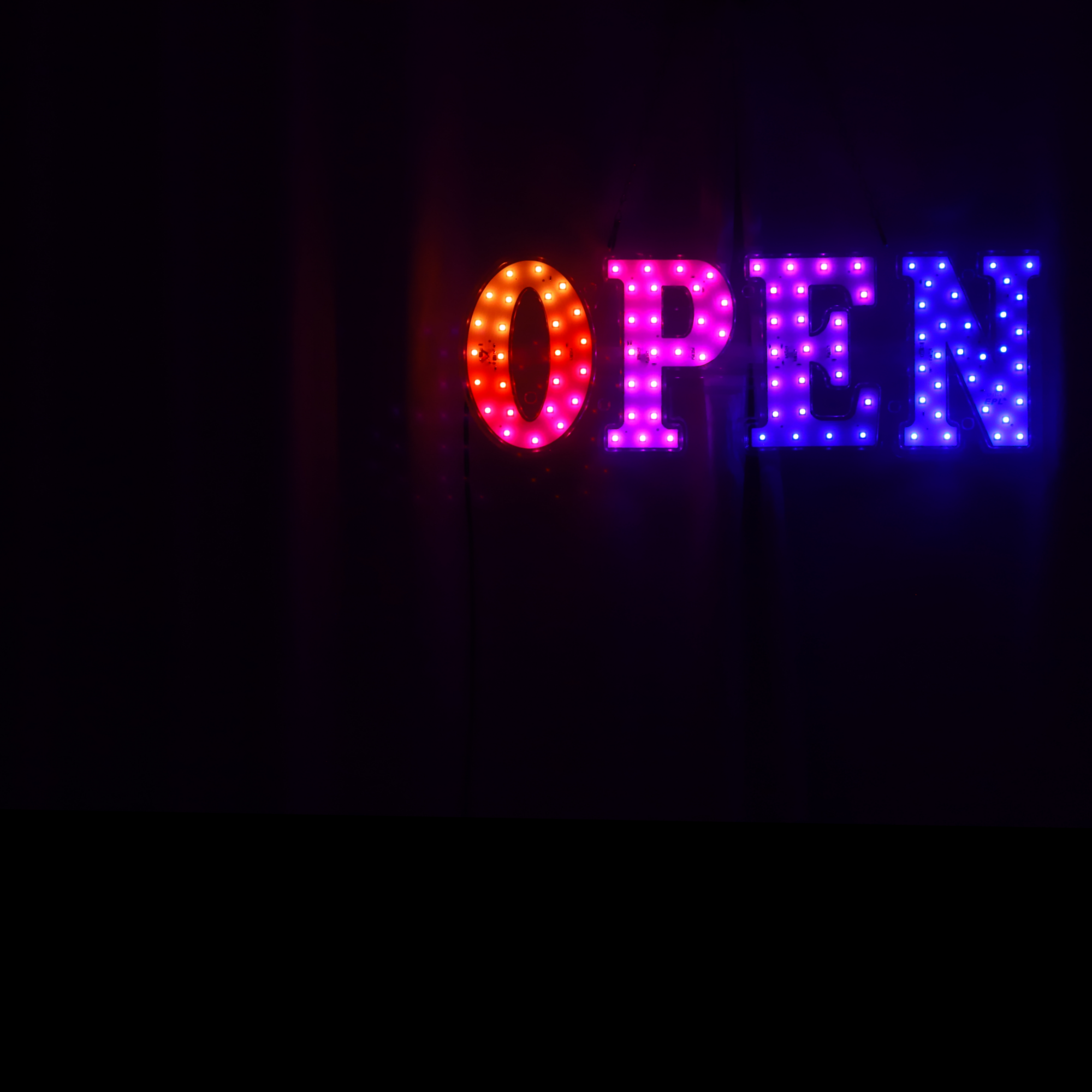 LED BIS OPEN SIGN 4G RGBW Color Changeable with Wave effect